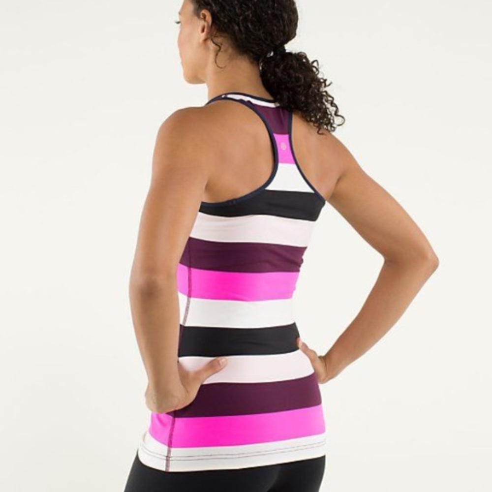 Lululemon Cool Racer Back Striped Tank Top